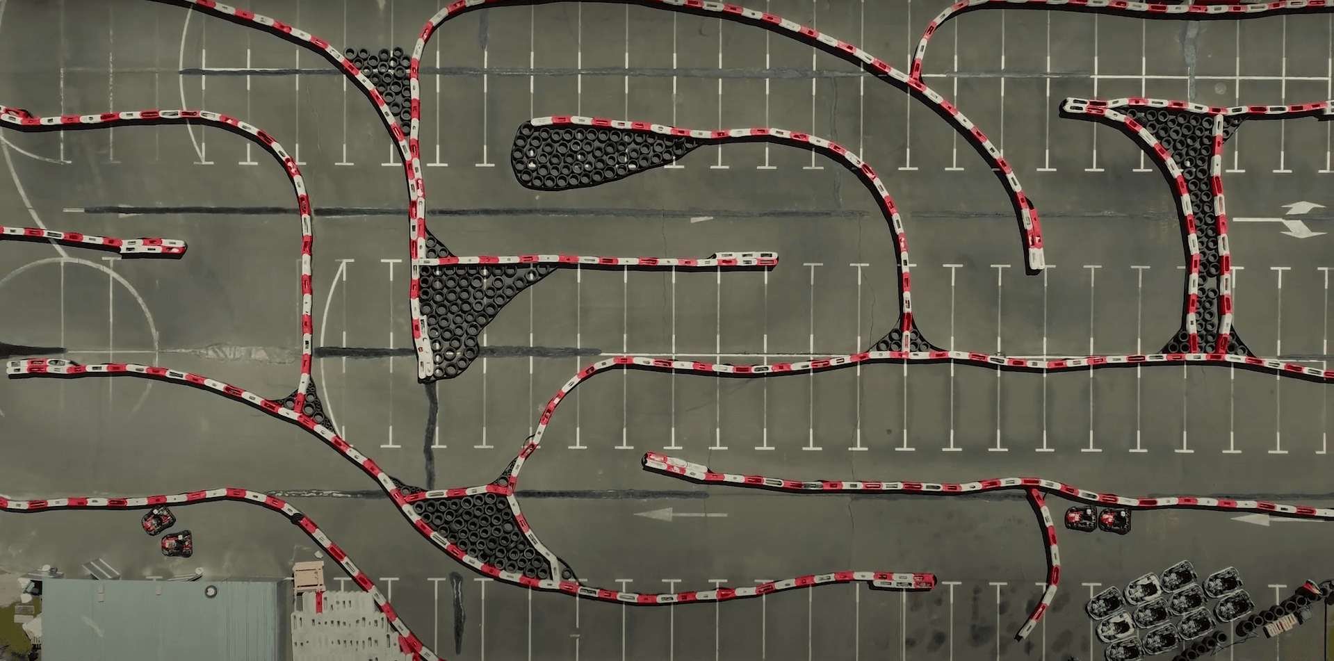 Tor gokartowy z lotu ptaka